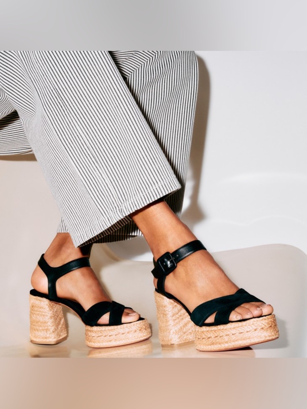 NWOT Christian Louboutin Calakala
85 mm Espadrilles - Suede and calf leather